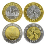 2 Moedas Bimetalicas China