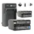 2 Np-f970 Carregador P/ Sony Nxcam Hxr-nx5 Dcr-vx2000 Vx2100