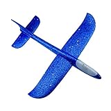 2 Pacotes  Tomshin Aviões Planadores Voadores Com Luz LED De Flash 18 9  Modo De Vôo De Espuma Avião De Aerobático Avião Esportivo Ao Ar Livre Brinquedos De Jogo Presente Para Crianças 3 4 5 6 7 Anos Menino Azul