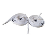 2 Pares 180 Cm Cadarços Reto Achatado Tênis Bota All Star Cor Branco