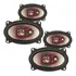 2 Pares Alto Falante Bravox B3x 46 4x6 Polegadas Triaxial