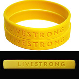 2 Pçs Live Strong Sport Pulseira De Silicone Holograma