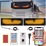 2 Peças De Olhos De Led Para Pára brisas De Caminhão  Eyes 2