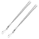 2 Peças Extrator De Cabos, Cabo De Malha, Puxador, Cabo De Malha, Meias Extratoras De Cabo De Metal, Ferramentas De Tração De Fio Para Cabos Elétricos Leves E Pesados (1/5.1 Cm)