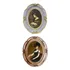 2 Peças Moldura Antiga Oval Moldura De Resina De Parede Com