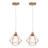 2 Pendente Aramado Diamante