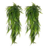 2 Pendentes De Samambaia Artificial Jardim Vertical Folhagem