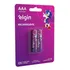 2 Pilhas Aaa Recarregável Elgin 900 Mah Blister C/2 Un