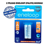 2 Pilhas Palito Aaa Recarregável Eneloop 800mah Panasonic 