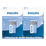 2 Pilhas Philips 9v