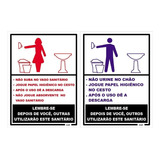 2 Placas De Sinalização Banheiro Feminino Masculino Regras
