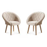 2 Poltronas Decorativa Estofada