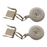 2 Porta Giz Platinum Para Sinuca   Bilhar De Elástico Cor Branco