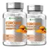 2 Potes Suplemento Em Cápsulas Curcuma 500mg 120cáps Sabor Sem Sabor