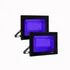 2 Refletores Fluorescente 200w Luz Negra Efeito Neon Bivolt