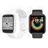 2 Relógio Inteligente Macaron Smartwatch Notifica Whats Face Cor Da Pulseira Prata E Preto