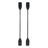 2 Remos Duplo Bote Caiaque Canoa Barco Aluminio Preto