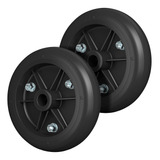 2 Rodas P/ Carrinho 9 Polegadas Pvc Diâmetro Furo 3/4 165kg
