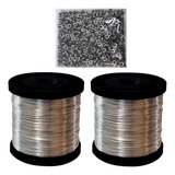 2 Rolo De Arame Aço Inox 1000 Ilhos Para Apicultura