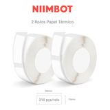 2 Rolos Papel Etiqueta Niimbot D110 D101 D11 30x15mm (420un)