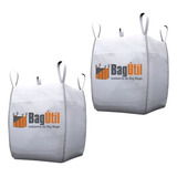 2 Saco Big Bag P Ensacar Reciclagem Entulho 1000kg