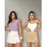 2 Shorts  Saia Feminino Social Curto Cintura Alta Moda Jade
