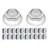 2 Tampa Cubo Cromado Mb 1313 1620  20 Capa Boliviana 32 33mm