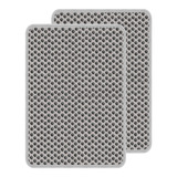 2 Tapetes Higiênico Exg Coletor De Areia Gato 100x68cm Cinza