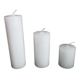 2 Trios Velas Cilindricas