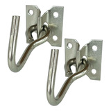 2 Un Gancho Rede Inox Reforçado Não Enferruja Suporta 250kg