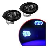2 Und Farol Led Spot Azul 20w Pulverizador Agricola Empilhadeira Trator Caminhão Saião