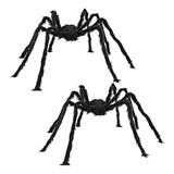 2 Unidades De Decoração De Halloween Giant Spider For Creepy