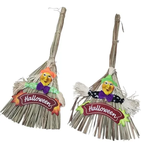 2 Vassouras Decoracao Halloween