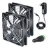 2 X Cooler Fan Ventoinha 80mm Pc Gabinete+ Fonte 12v+ Grades
