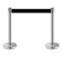 2 X Pedestal Separador Fila Cromado Fita Preta Larga 8 Cm