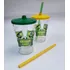 20 Copos Com Tampa E Canudo 400ml Personalizados