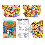 20 Livrinhos Colorir Fundo Do Mar + 20 Cxs Mini Giz De Cera Lembrancinha Prenda Festa Criança Tema