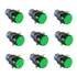 20 Pçs - P16-br-g1-x Botão Pulsador Verde Sem Led Metaltex 