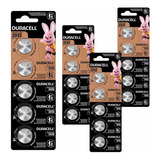 20 Pilhas Baterias Moeda Cr2032 Duracell - 4 Cartelas