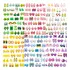 20 Pingentes Pares Divertido Brinco Pulseira Kit Chaveiro
