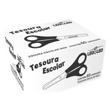 20 Tesouras Escolar Aço Inox Atacado Cor Preto