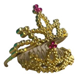 20 Unidades Coroa Princesa Pequena Dourada Modelos Variados