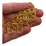 200 Argolinhas Metal Dourada