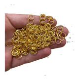 200 Argolinhas Metal Dourada