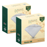 200 Filtros De Papel Branco Para Coador Hario V60 02 Café