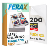 200 Folhas Papel Sublimatico