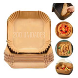 200 Forma Descartavel Quadrada Tapete Airfryer Antiaderente