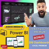 200 Modelos Editáveis De Backgrounds Para Power Bi   Brinde