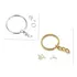 200 Pcs Argola Chaveiro+elo 8mm+mini Pitão Prata/dourado Cor Dourado