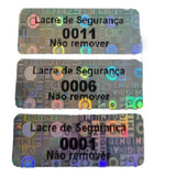 200 Selo Holografico Numerado